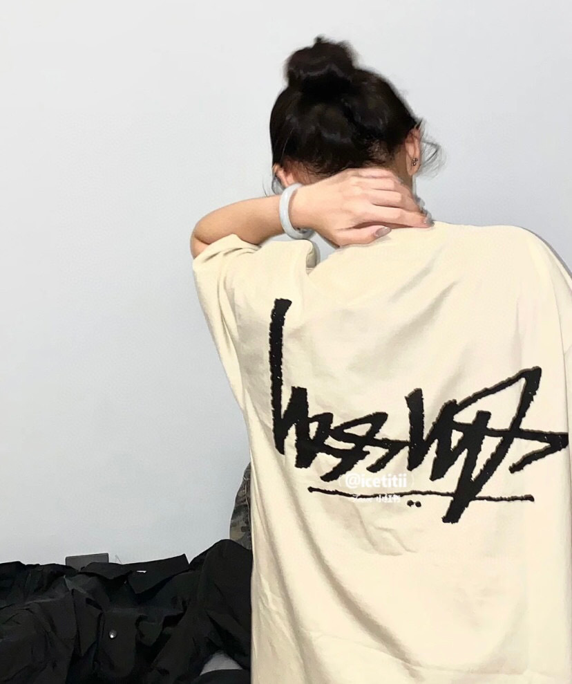 Stussy Classic Rough‑Brush Signature Oversized Short‑Sleeve Tee XB931