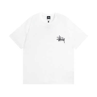 Stussy 3D‑Chrome Dice Graffiti‑Font Oversized Short‑Sleeve Tee XB947 02