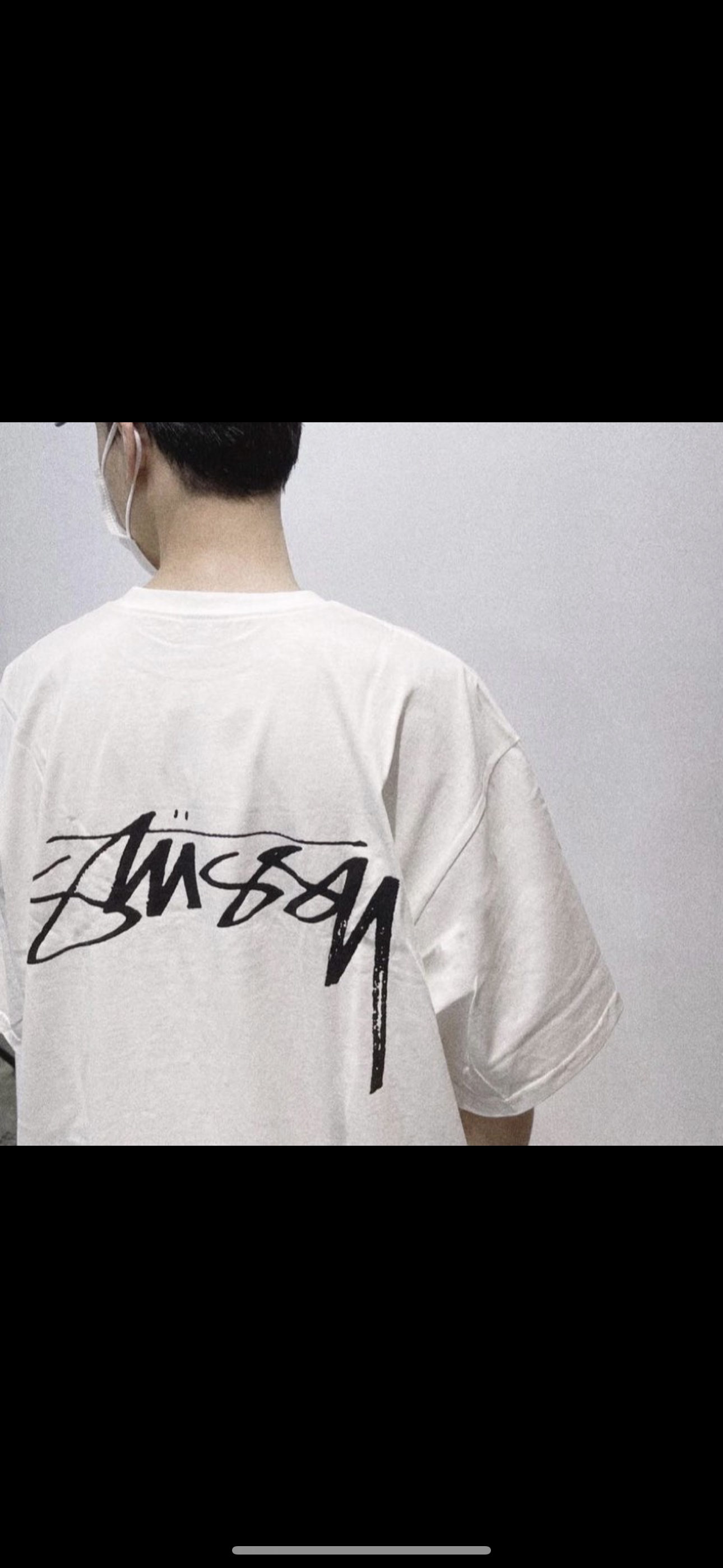 Stussy Surfer‑Icon Brush‑Script Logo Oversized Short‑Sleeve Tee XB957