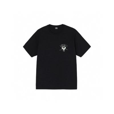 Stussy Skate‑Skull Hand‑Drawn Graphic Oversized Short‑Sleeve Tee XB958 02