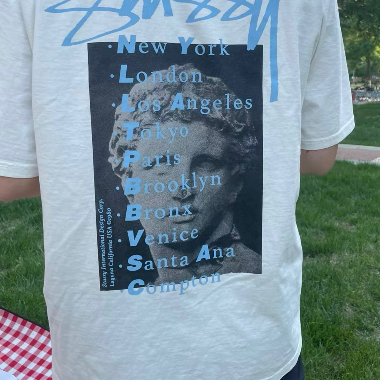 Stussy Sculpture City‑List Graphic Short‑Sleeve Tee XB973