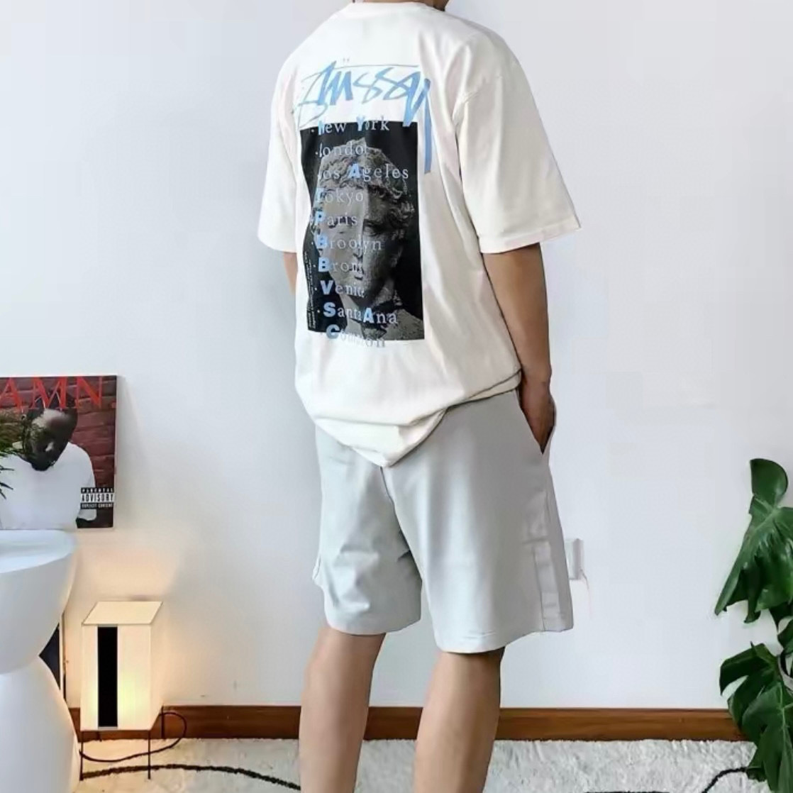 Stussy Sculpture City‑List Graphic Short‑Sleeve Tee XB973