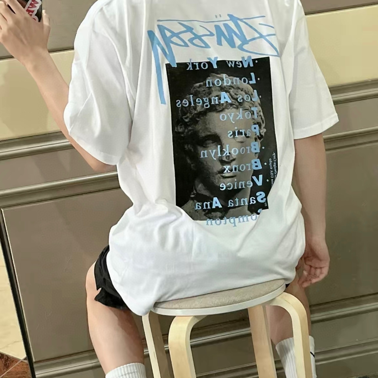 Stussy Sculpture City‑List Graphic Short‑Sleeve Tee XB973