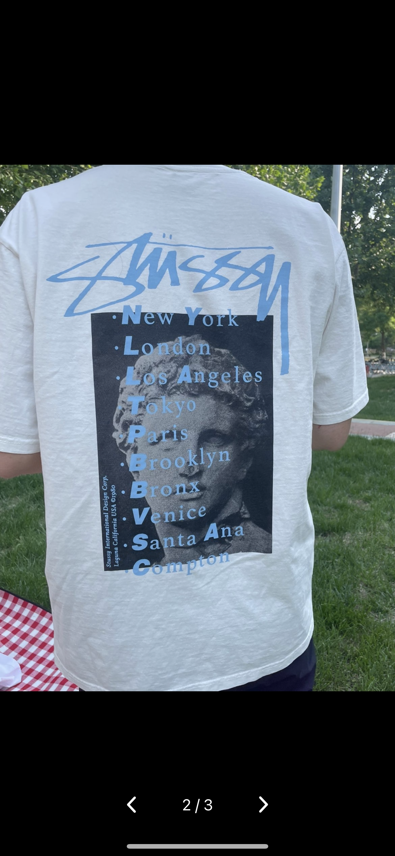 Stussy Sculpture City‑List Graphic Short‑Sleeve Tee XB973