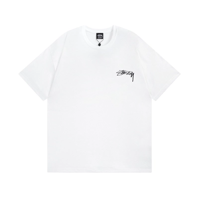 Stussy Leaf‑Slogan Art Graphic Short‑Sleeve Tee XB979 02