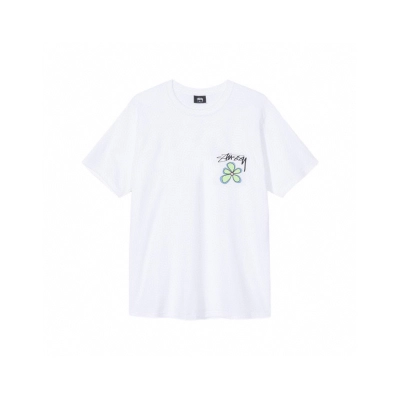 Stussy Hand‑Drawn Floral Graphic Short‑Sleeve Tee XB988 02