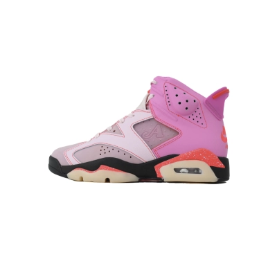 Awake NY x Air Jordan 6 Retro SP Gradient Pink Crimson Speckled Mid Basketball Sneaker IQ5706-600 01