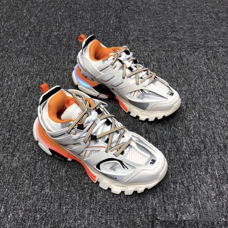 Balenciaga Track LED White Orange 542436 W1GB7 9059  review Crystalyn 00