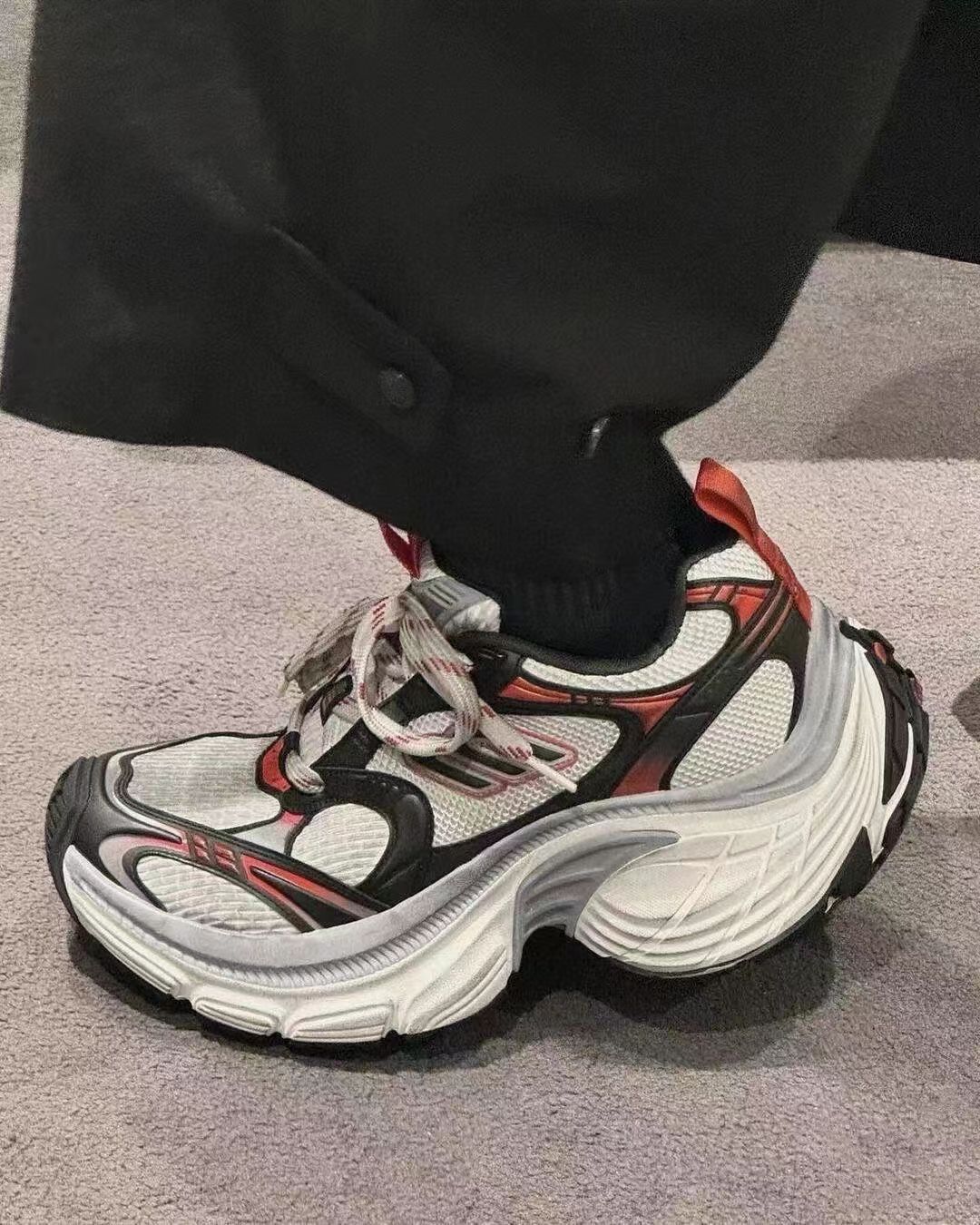 Balenciaga 10XL White Grey Red 784342 W2MV2 9645 review Vanessa K