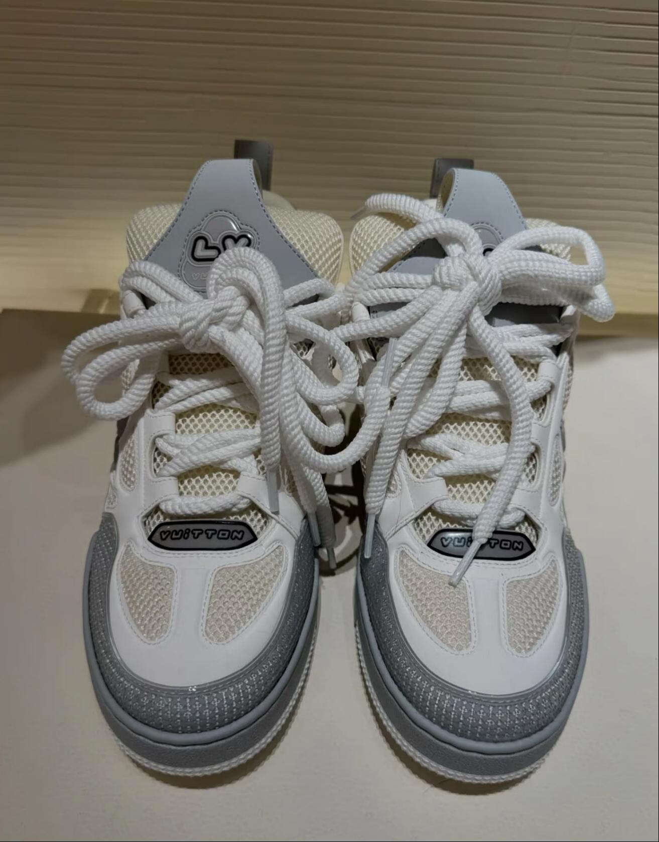 Louis Vuitton Skate White Gray Leather review Emma_Rose_xo 00