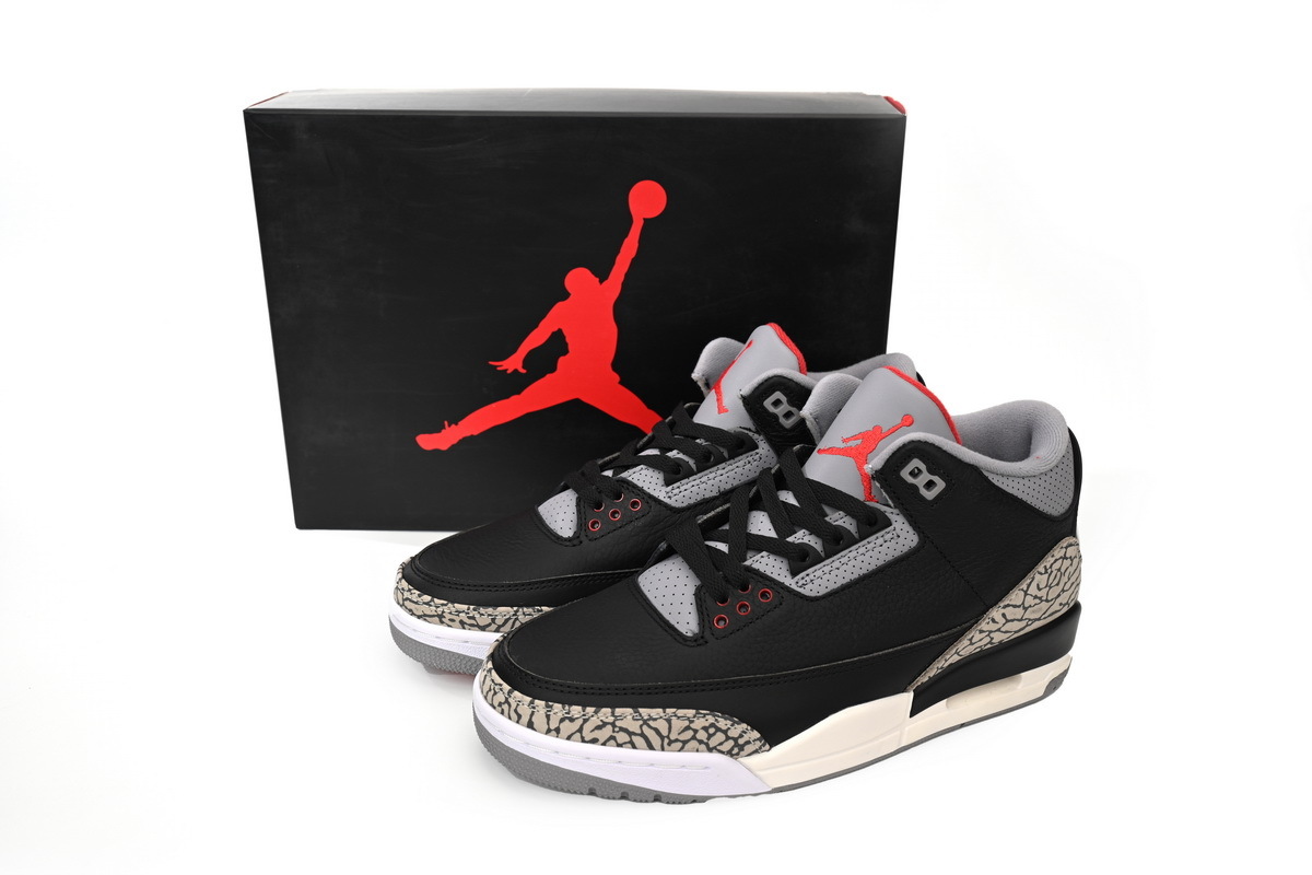 FLAME God A Ma Maniere x Air Jordan 3 Retro SP Black Cement 854262-001