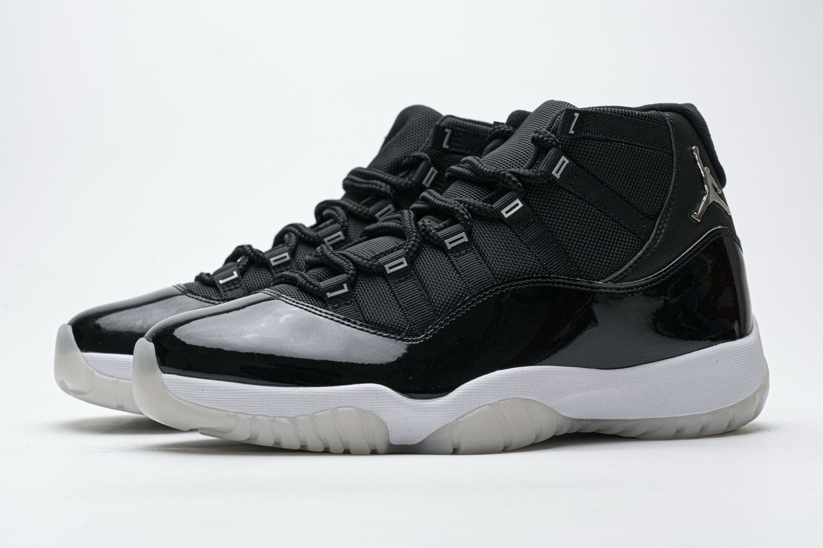 Air Jordan 11 25th Anniversary Black Silver Eyelets CT8012-011