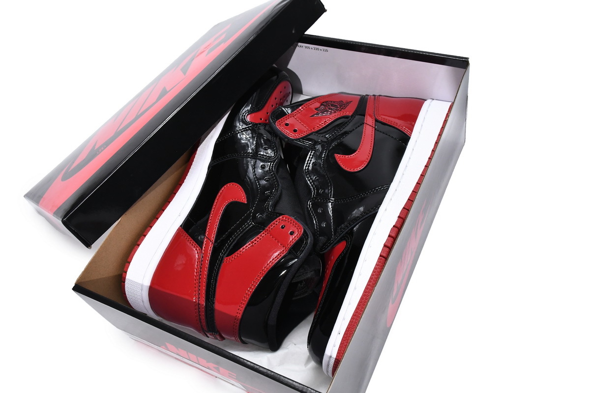 Air Jordan 1 High “Banned” 555088-063 Patent Leather isForbidden to Wear