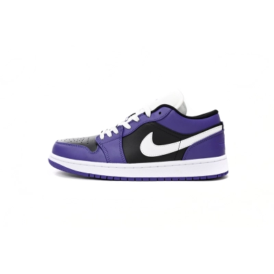 Air Jordan 1 Low Black Purple Splice 553558-501 01