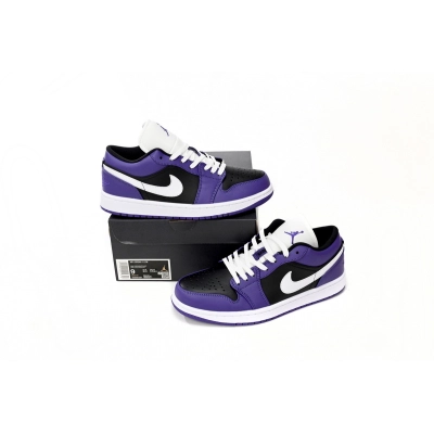 Air Jordan 1 Low Black Purple Splice 553558-501 02
