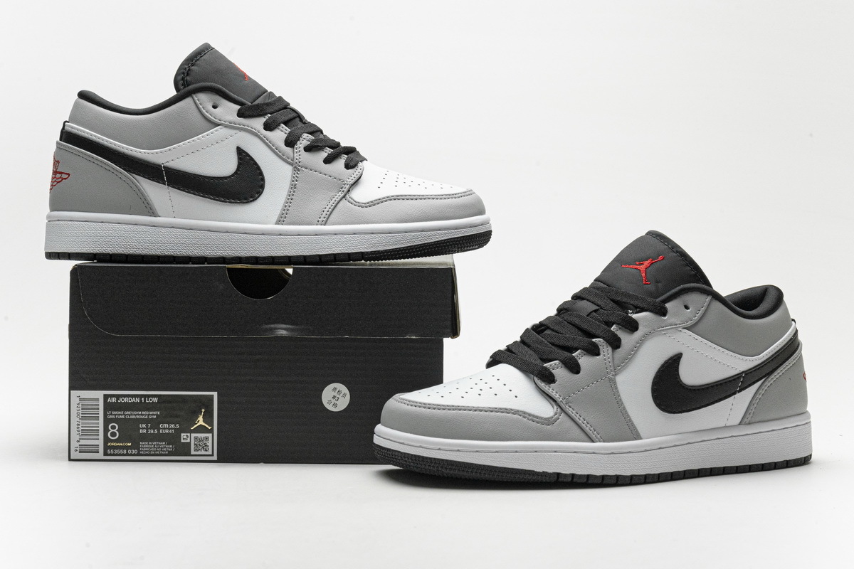 Air Jordan 1 Low Light Smoke Grey 553558-030