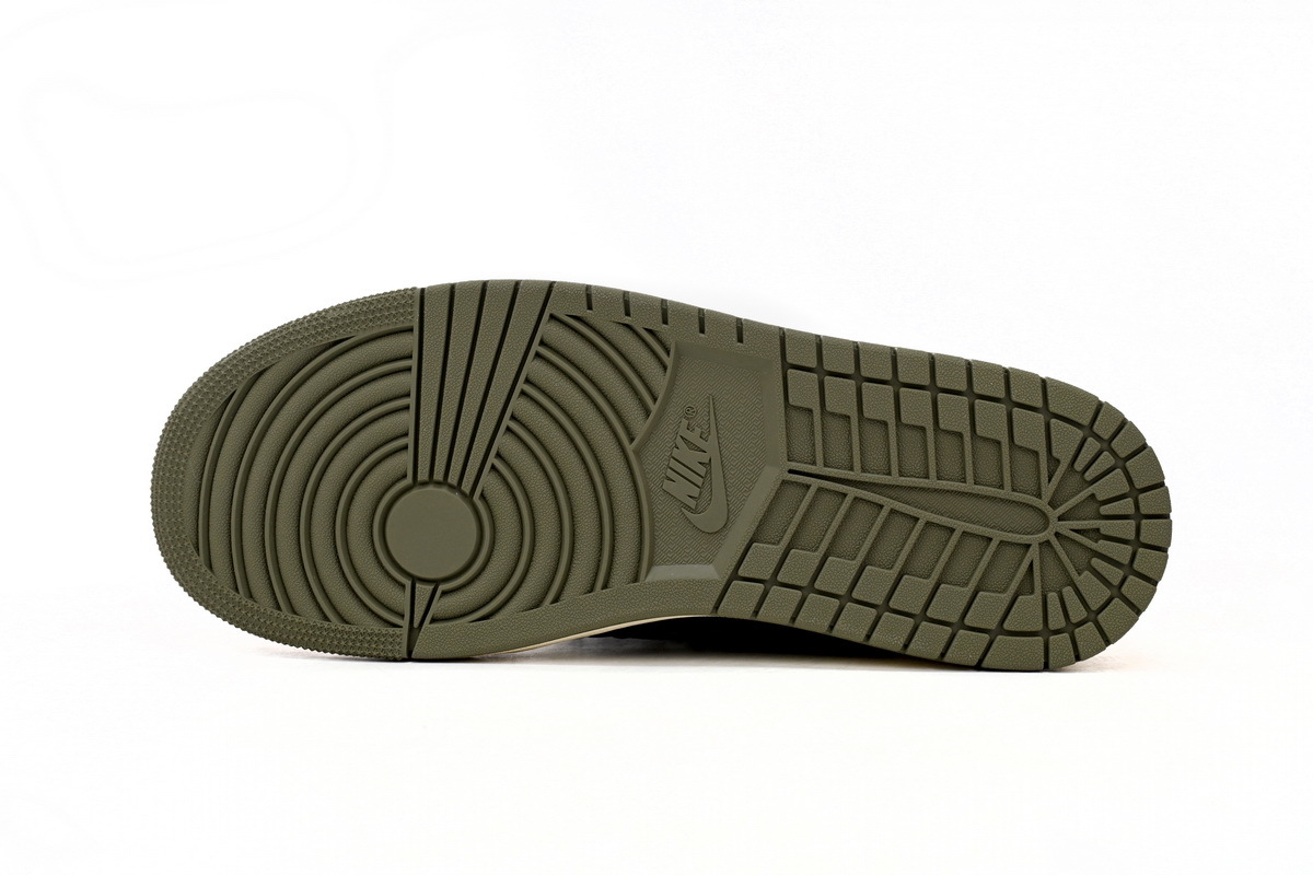 FLAME God Air Jordan 1 Low OG WMNS “Olive”Black Green Olive DZ4137-106