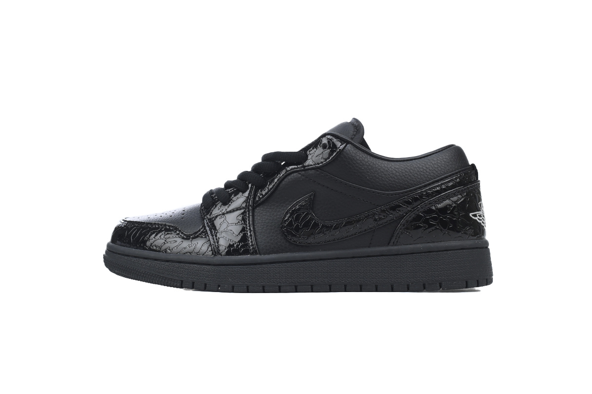 Air Jordan 1 Low SE 'Black Croc' HJ7443-010