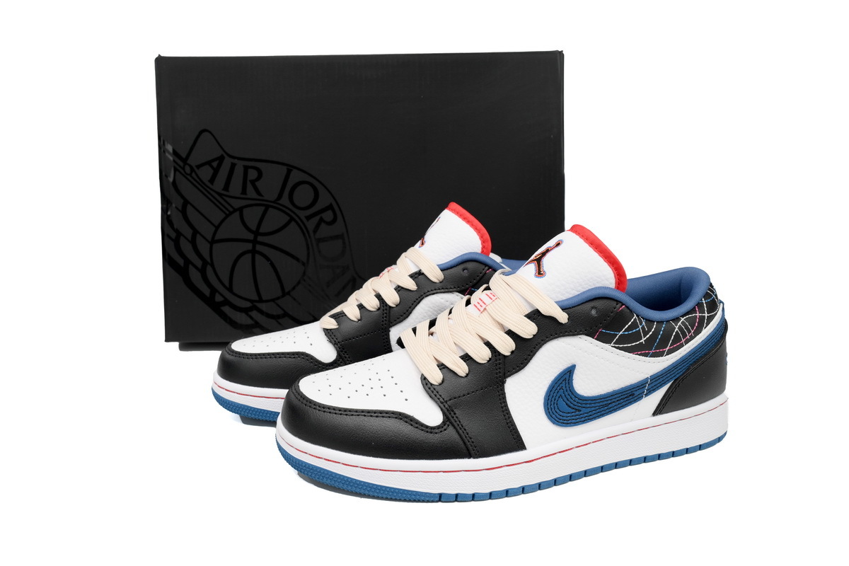 Air Jordan 1 Low SE "Black/Industrial Blue" FV3622-141