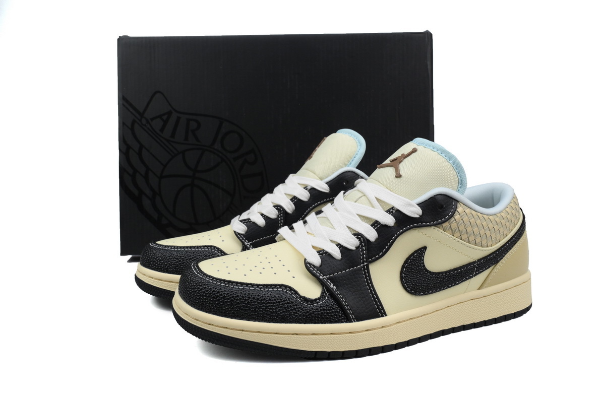 Air Jordan 1 Low SE 'Coconut Milk Black' HQ3437-101