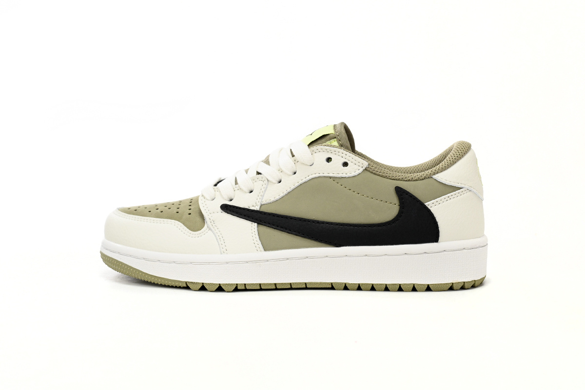 FLAME God Travis Scott x Air Jordan 1 Low Golf “Olive” FZ3124-200