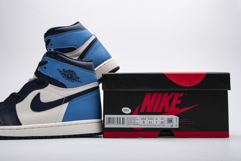 FLAME God Air Jordan 1 Retro High OG “Obsidian University Blue”555088-140