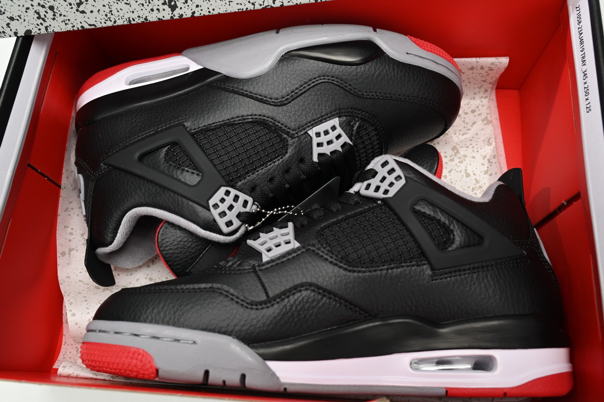 FLAME God Air Jordan 4 "Bred Reimagined" FV5029-006