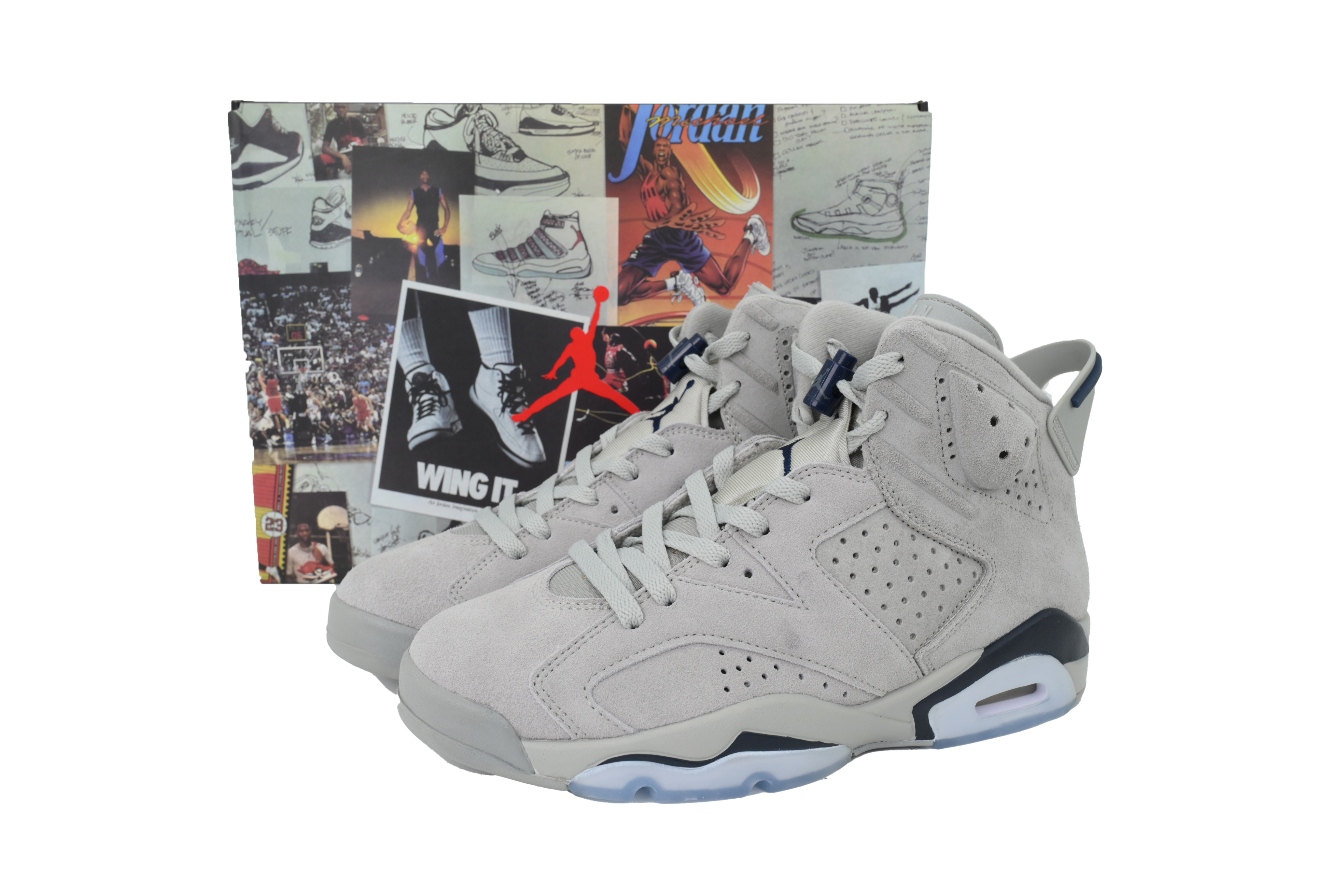 FLAME God Air Jordan 6 Retro GS 'Georgetown' 384665-012
