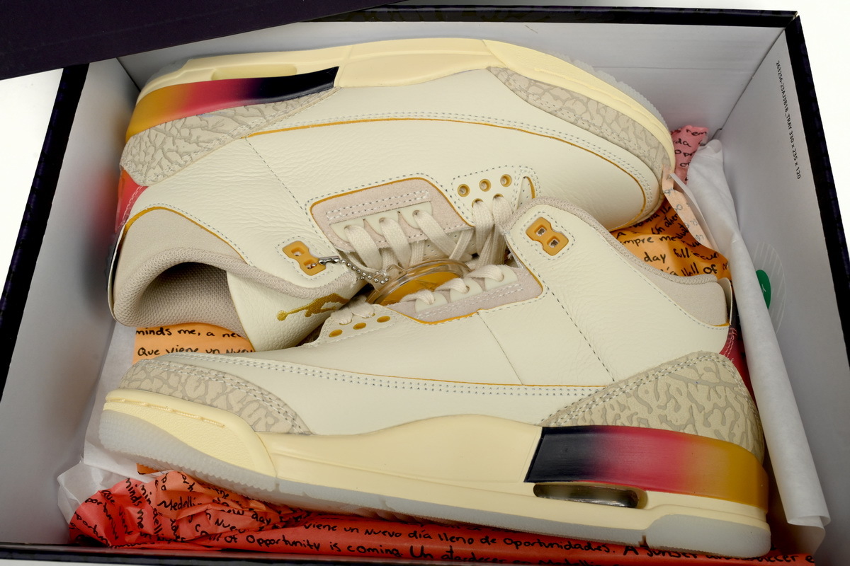 FLAME God J Balvin x Air Jordan 3 White Blue Red FN0344-901