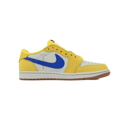 FLAME God Travis Scott x Air Jordan 1 Low OG Canary DZ4137-700 02