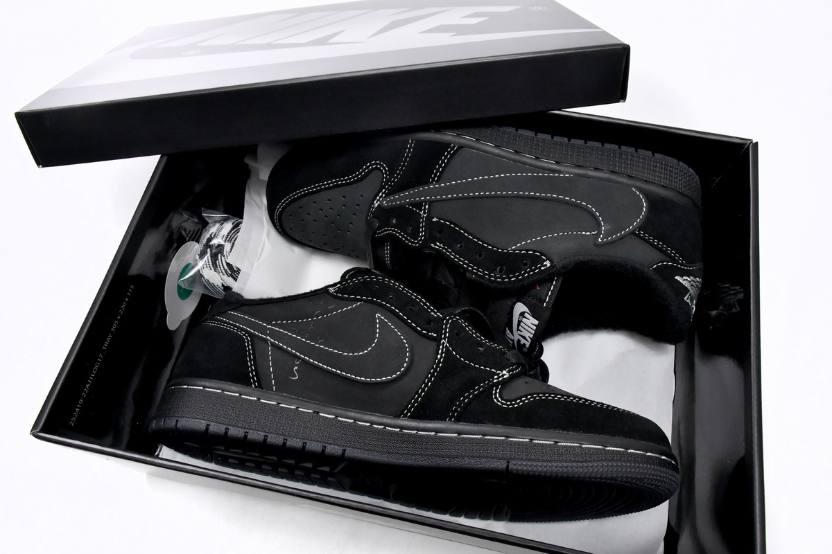 FLAME God Travis Scott x Air Jordan 1 Low OG SP Black Phantom DM7866-001
