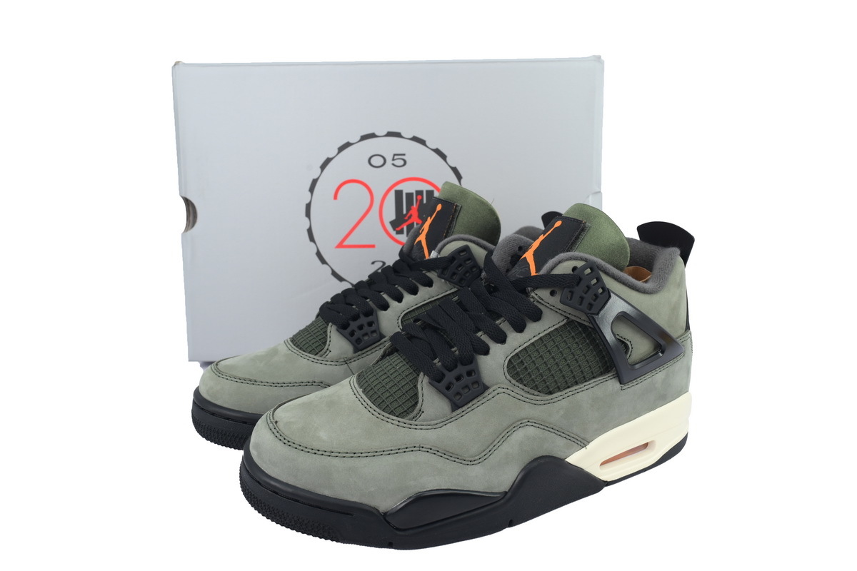 Undefeated x Air Jordan 4 Retro Green Black Hook IB1519-200