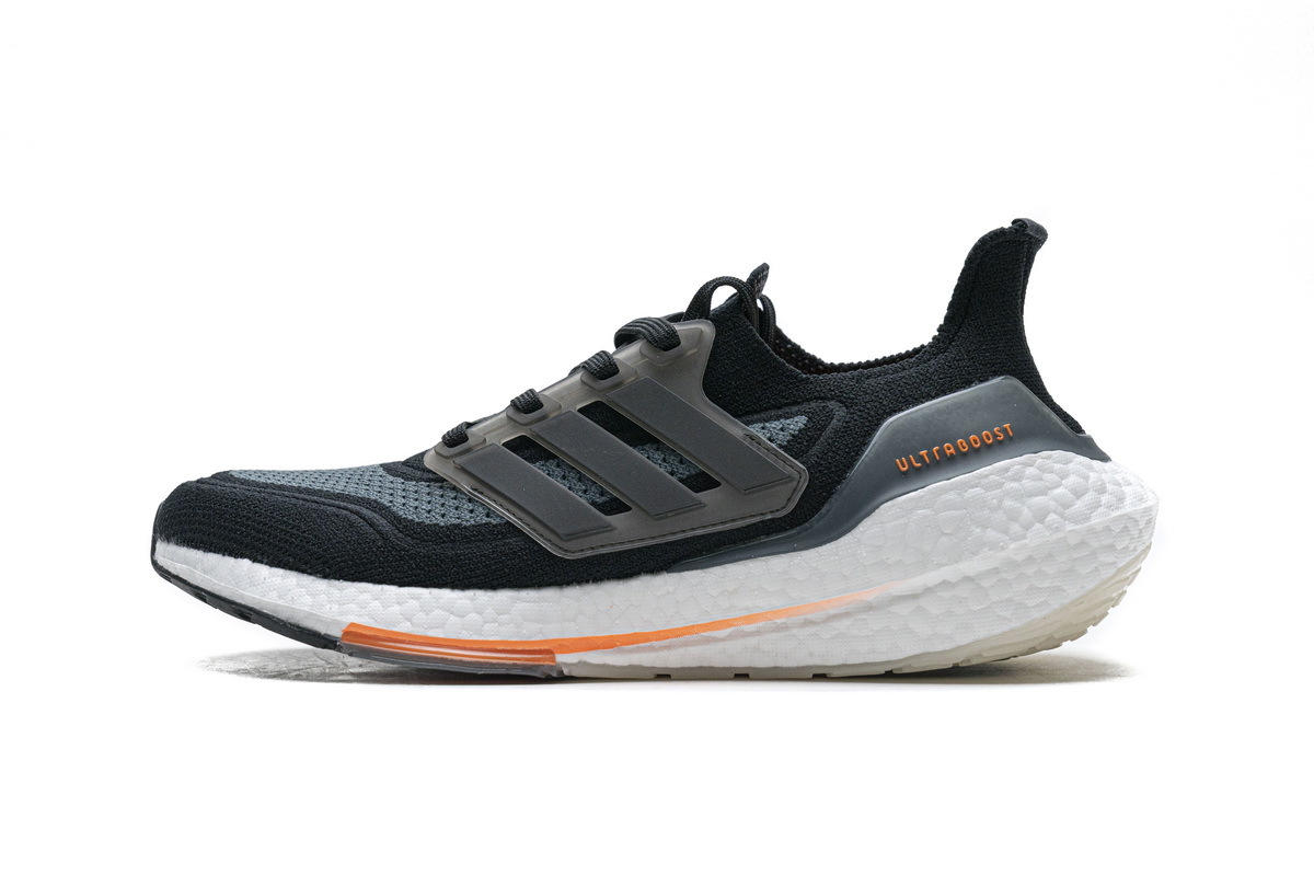 adidas Ultra Boost 2021 Black Grey Orange FY0389