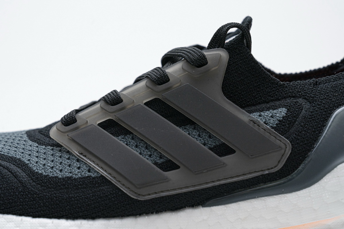 adidas Ultra Boost 2021 Black Grey Orange FY0389