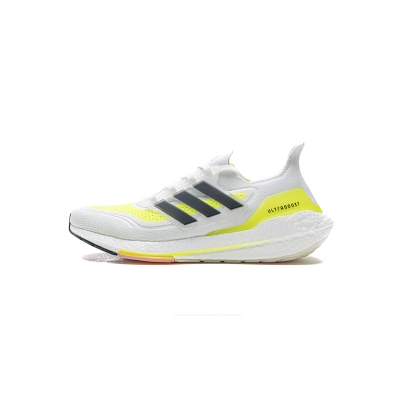adidas Ultra Boost 2021 White Yellow Black FY0377 01