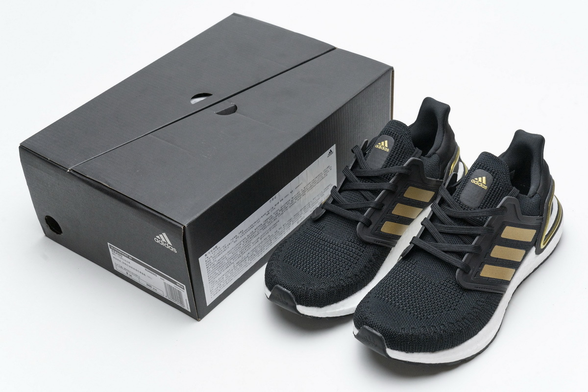 adidas Ultra BOOST 20 CONSORTIUM Black Gold Metallic Real Boost EE4393