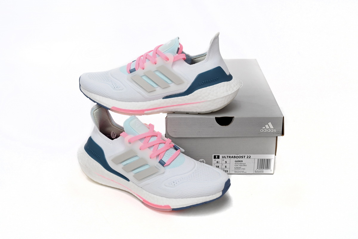 adidas Ultra Boost 22 White Dark Green GX5929