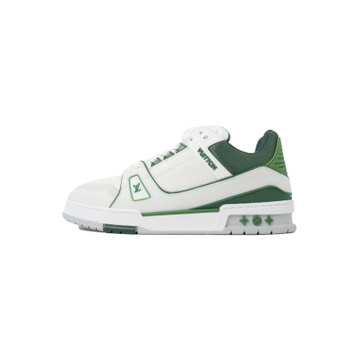 Louis Vuitton Trainer New White Green 1AIIZY 01