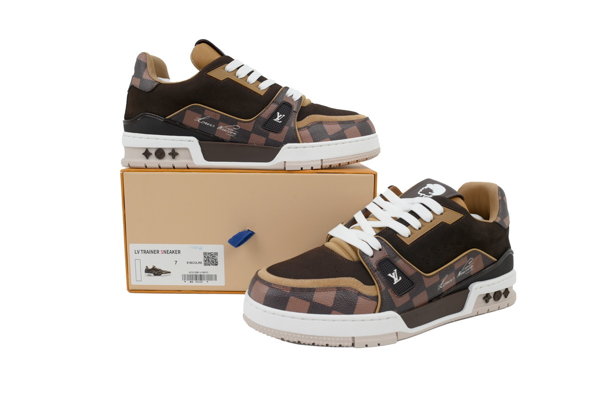 Louis Vuitton Trainer NIGO Co Branded Coffee Colors 1AIN08