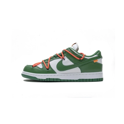 FLAME God OFF-WHITE x Nike Dunk SB Low Pine Green CT0856-100 01