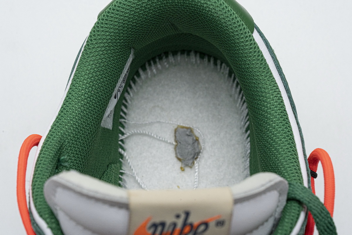 FLAME God OFF-WHITE x Nike Dunk SB Low Pine Green CT0856-100