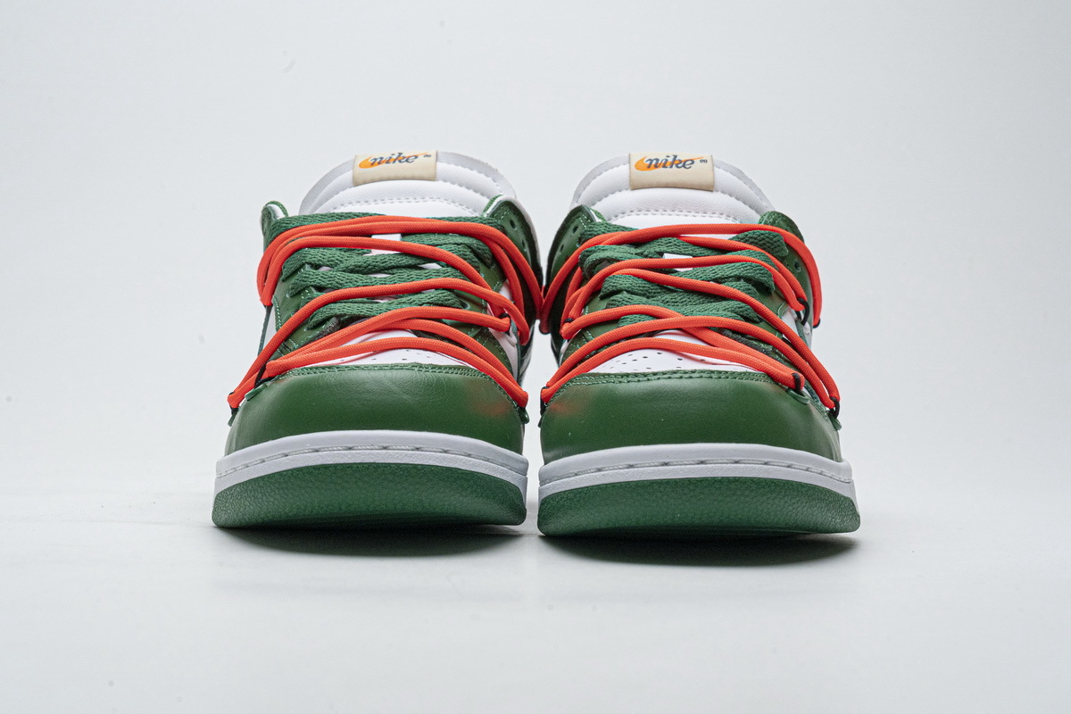 FLAME God OFF-WHITE x Nike Dunk SB Low Pine Green CT0856-100