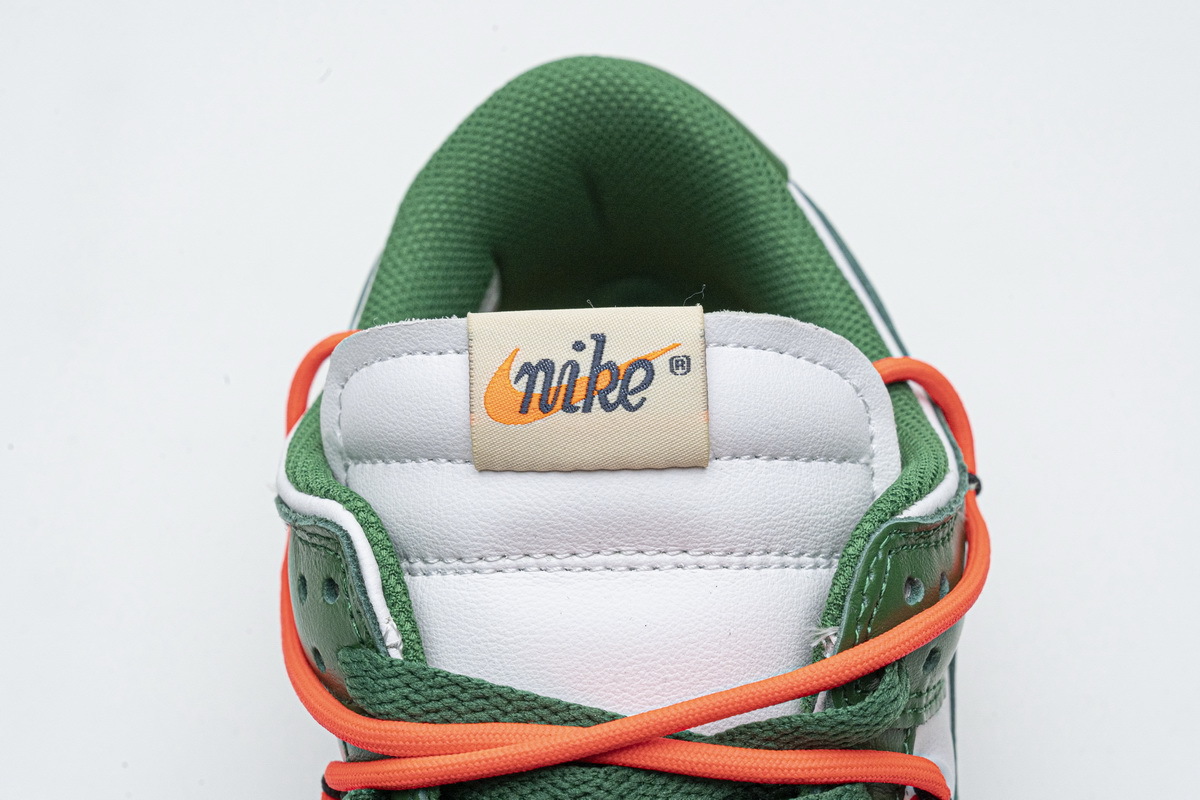 FLAME God OFF-WHITE x Nike Dunk SB Low Pine Green CT0856-100