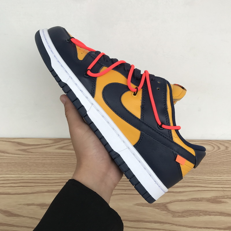 OFF-WHITE X Nike Dunk SB Low White Michigan CT0856-700