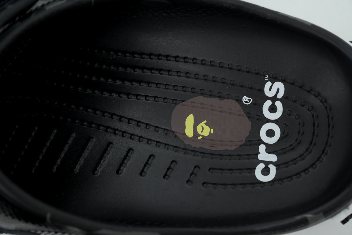 BAPE x Crocs Classic Clog 'ABC Camo - Black' Slippers 209627-001