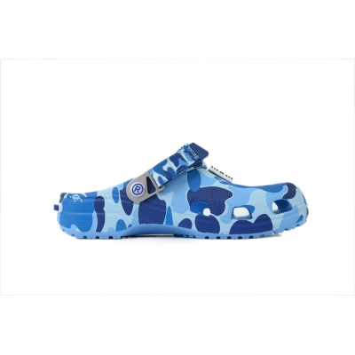 BAPE x Crocs Classic Clog 'ABC Camo - blue' Slippers 209478-410 01