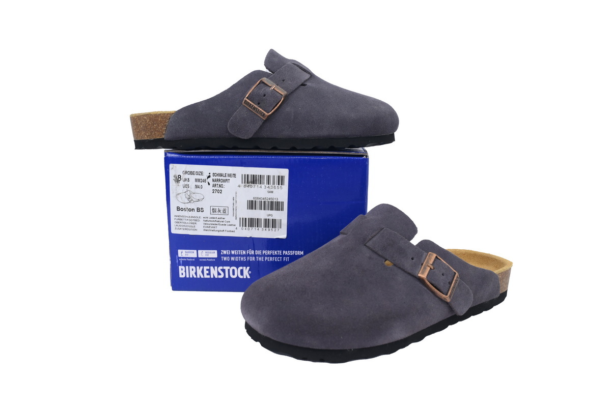 Birkenstock Boston Soft Footbed Ash Blue Slippers 0860831