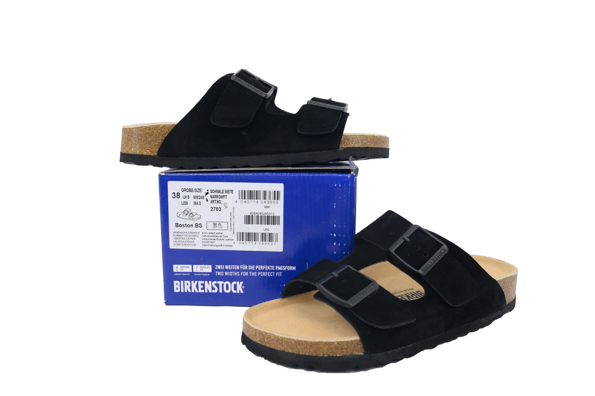 Birkenstock Boston Soft Footbed Black Slippers 0051191