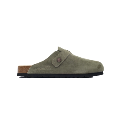 Birkenstock Boston Soft Footbed Dark Green Slippers 1030879 02