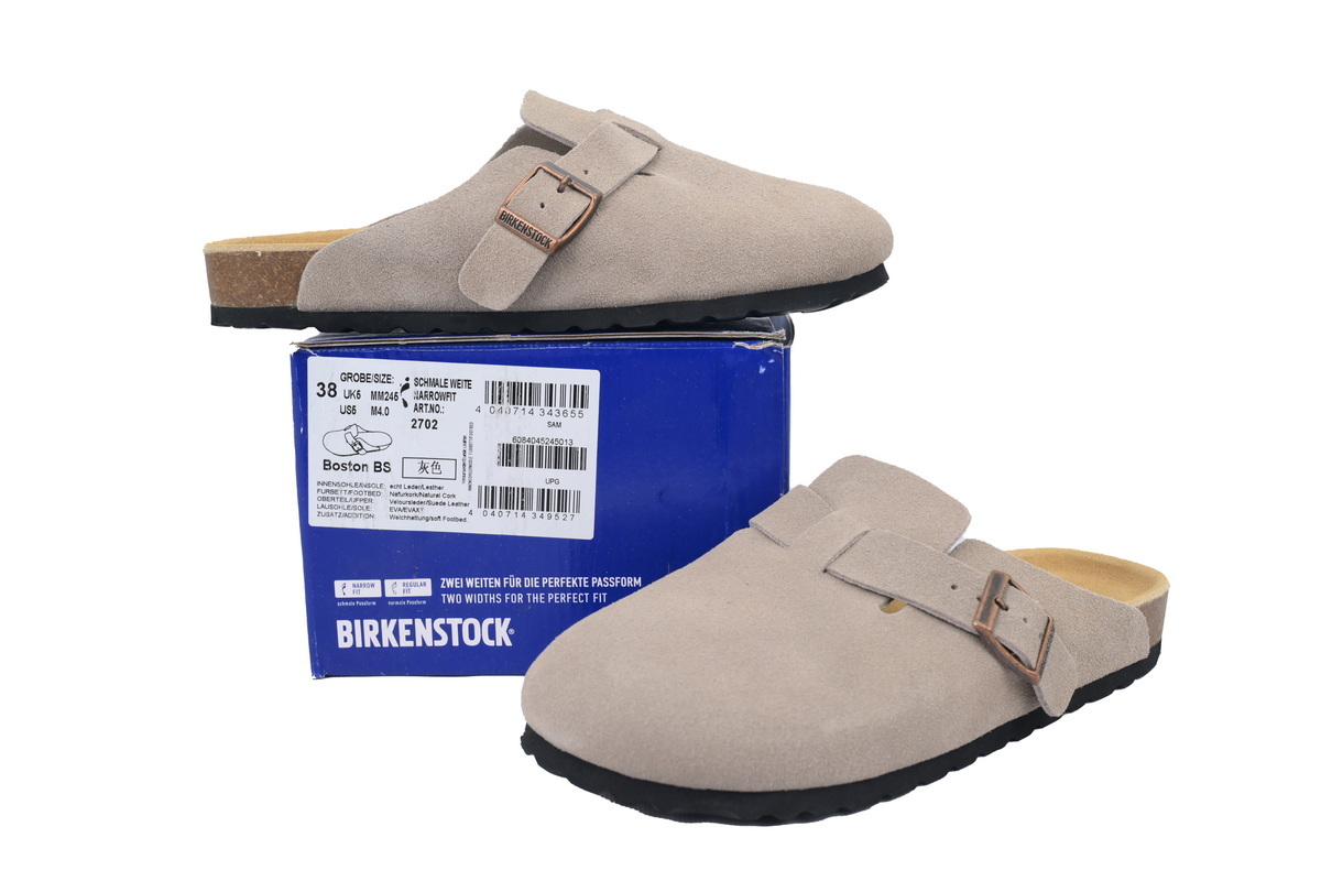 Birkenstock Boston Soft Footbed Grey Slippers 1027376